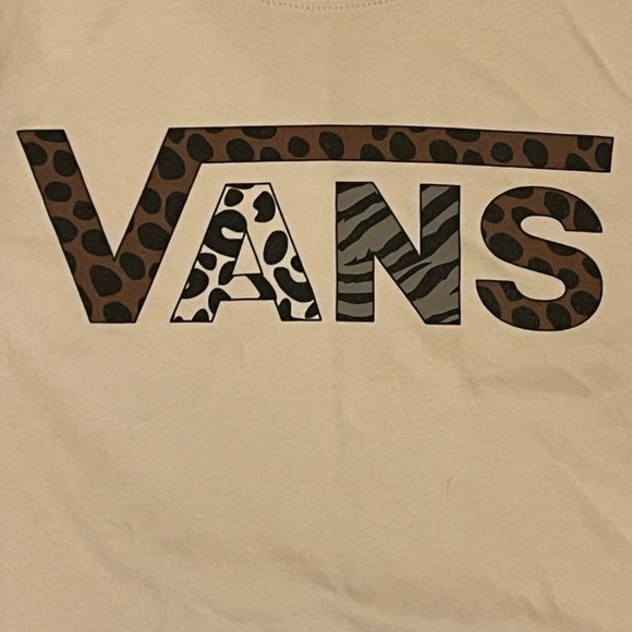 Vans Yodelz Long Sleeve Graphic Tee Leopard Cheetah Checkerboard Size XS Women’s - Picture 4 of 7